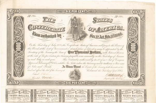 Confederate $1,000 Bond